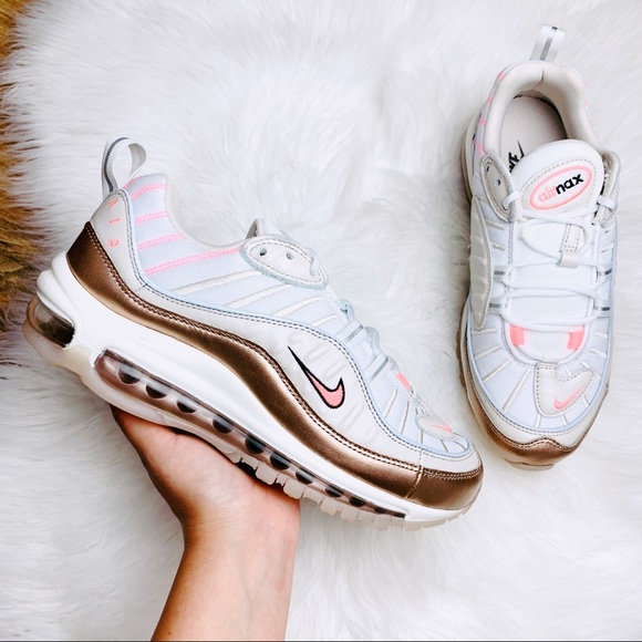 nike air max 98 white gold